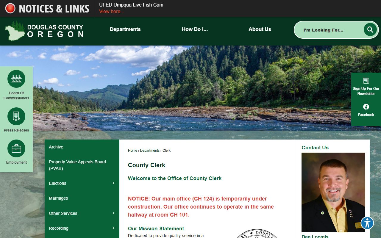 Douglas County Clerk marriage license page