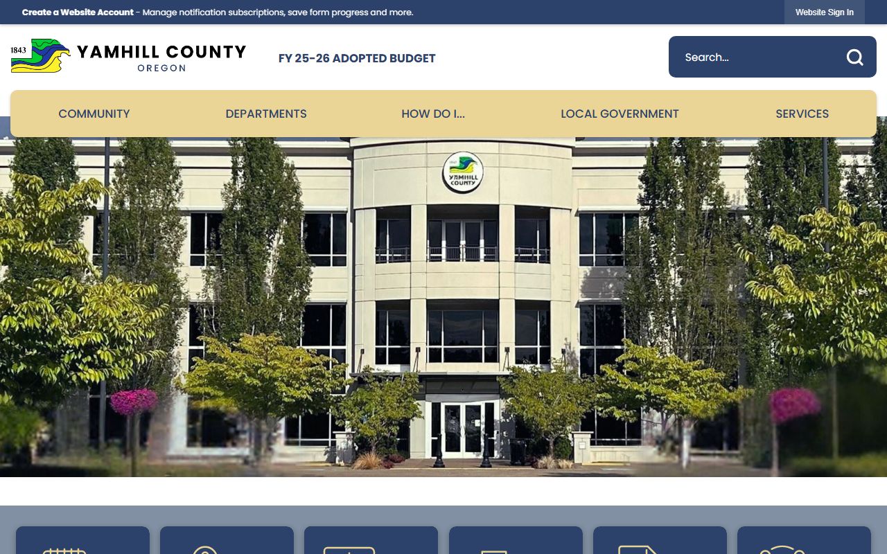 Yamhill County official website for marriage license records